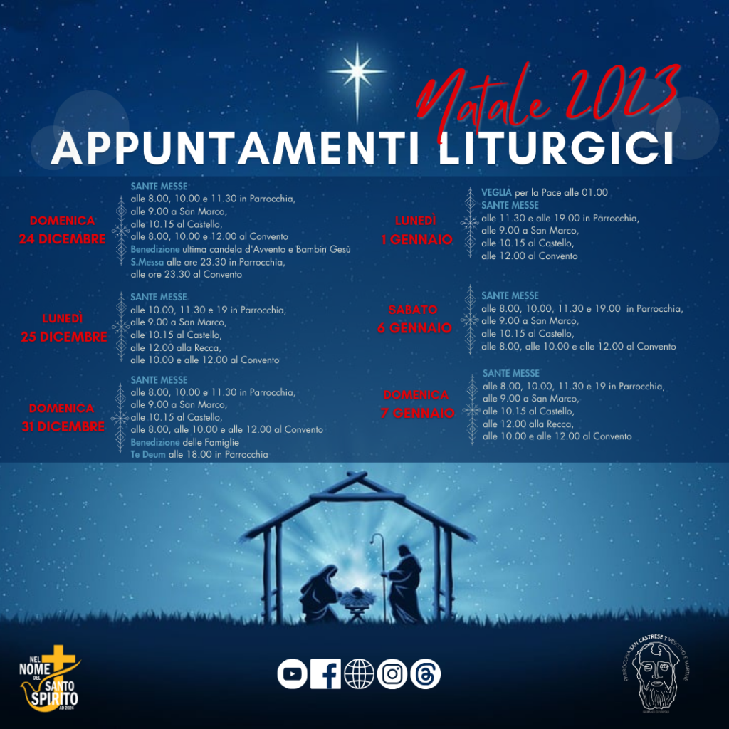 Santo Natale 2023: gli appuntamenti liturgici