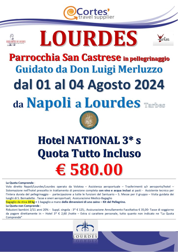 Lourdes 2024: la Parrocchia San Castrese in pellegrinaggio