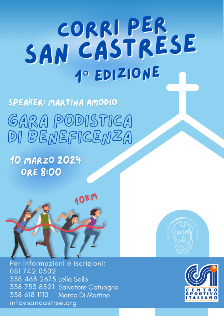 “Corri per San Castrese” – 10 marzo maratona di beneficenza