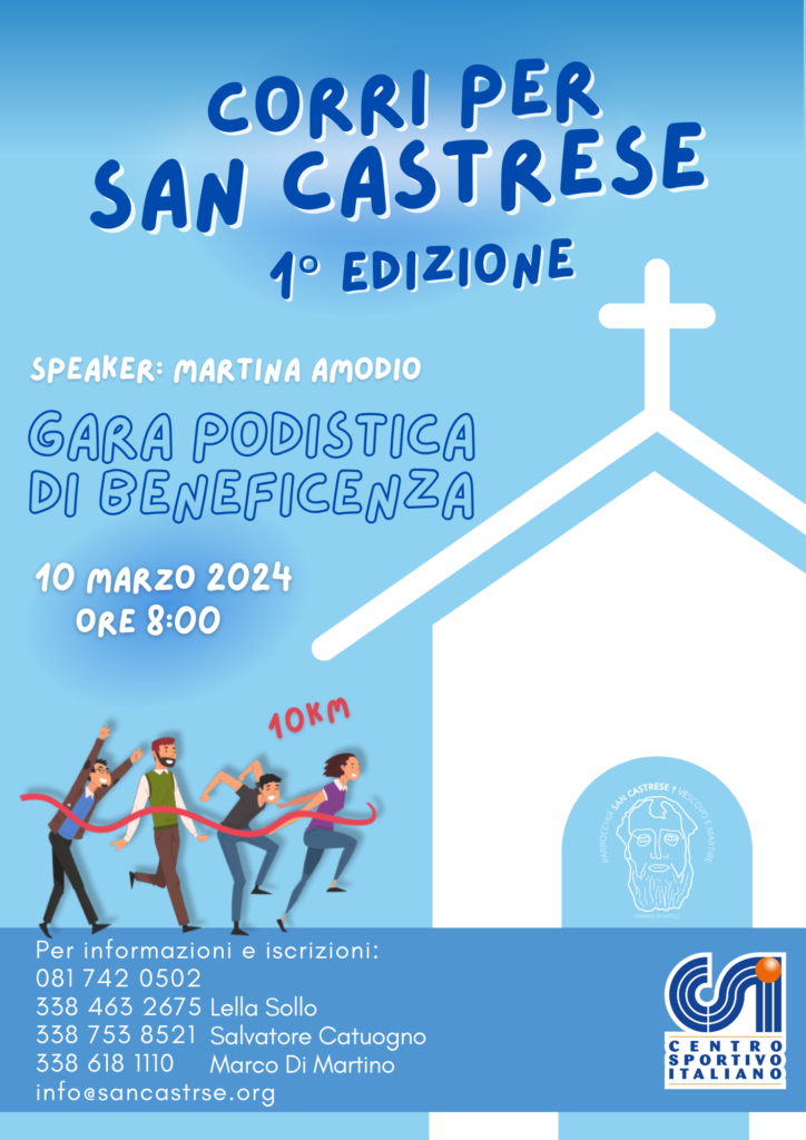 «Corri per San Castrese» – 10 marzo maratona di beneficenza