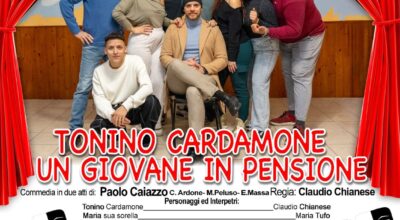 “Tonino Cardamone, un giovane in pensione” al Teatro Vittorio Alfieri